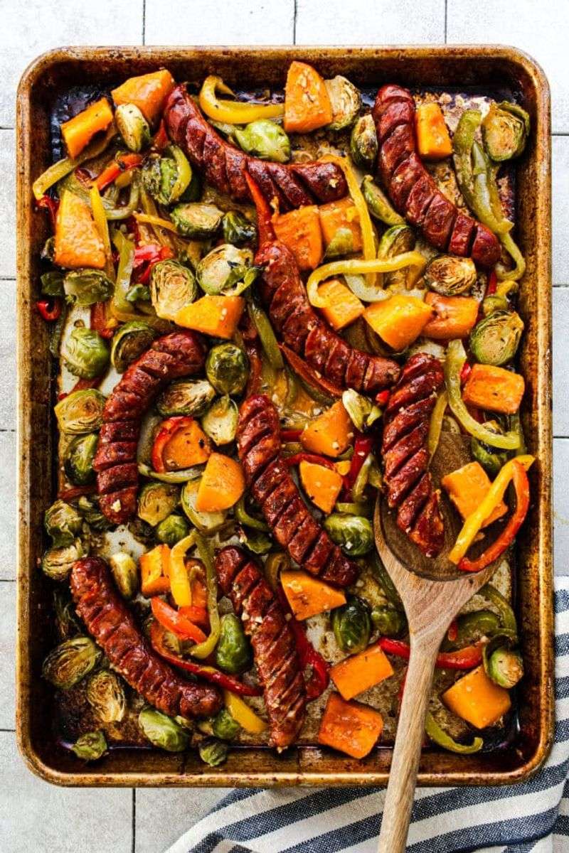 Sheet Pan Sausage And Veggies