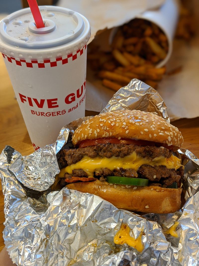 Five Guys Bacon Cheeseburger