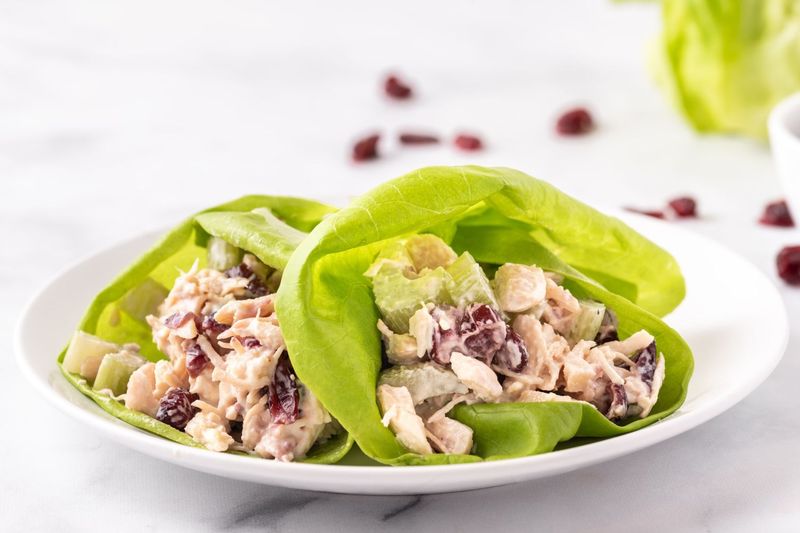 Greek Yogurt Chicken Salad Lettuce Wraps