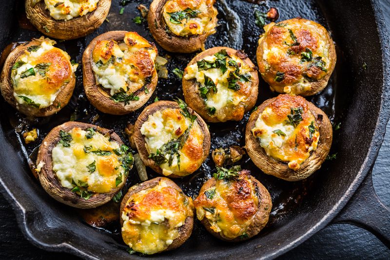 Lobster-Crab-and-Seafood-Stuffed Mushrooms