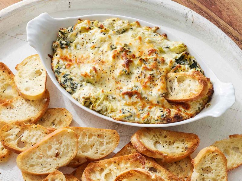 Spinach Artichoke Baked Chicken With Ciabatta