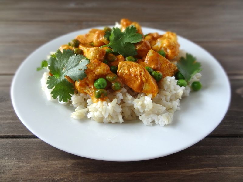 Butter Chicken With Basmati and Peas