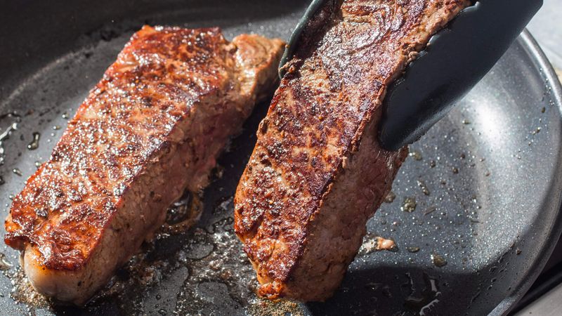 Cooking steak straight from the fridge