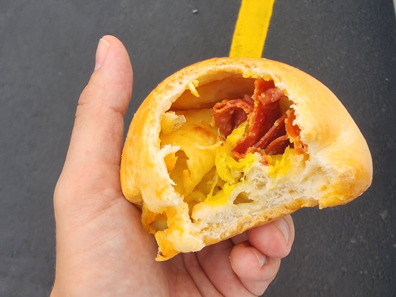 Pepperoni Roll with Fried Egg (West Virginia)