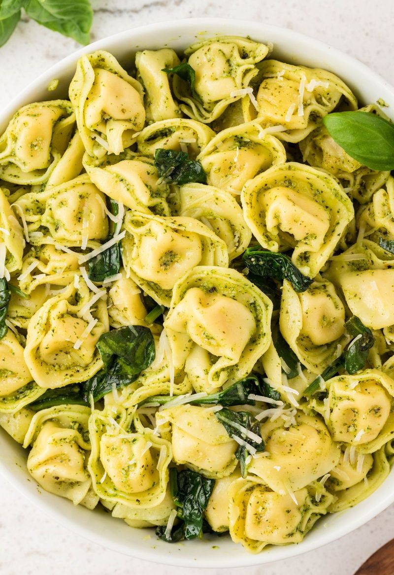 Tortellini With Light Pesto Cream