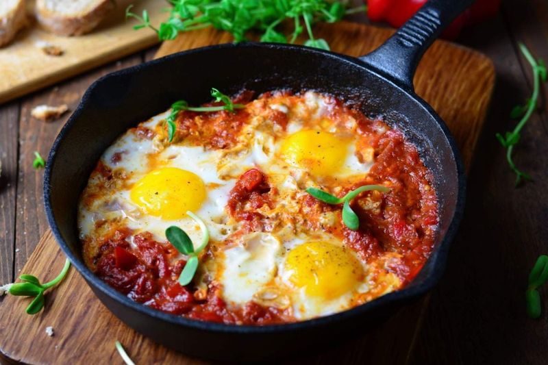 Baked Eggs In Marinara
