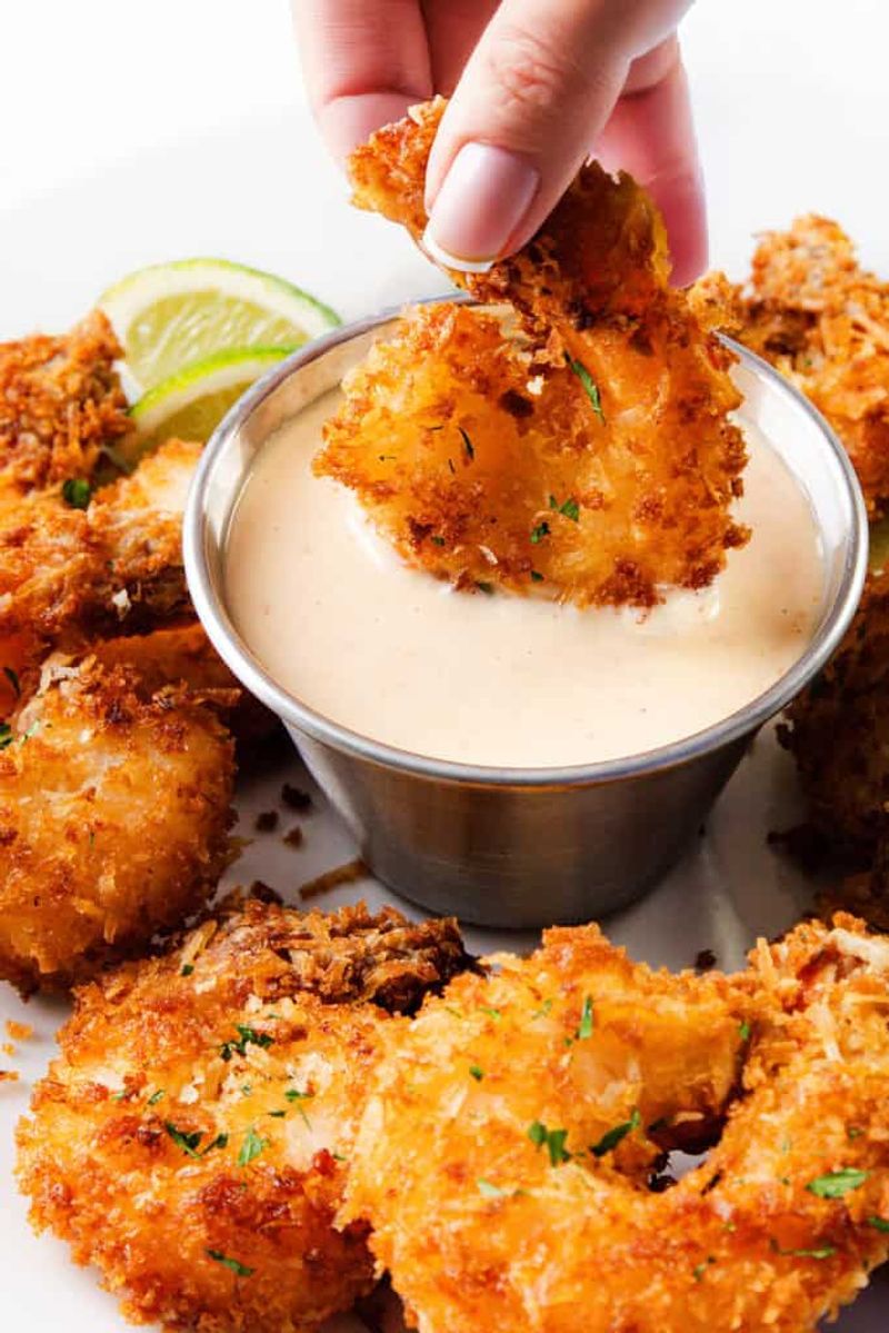 Coconut shrimp with sweet chili dip