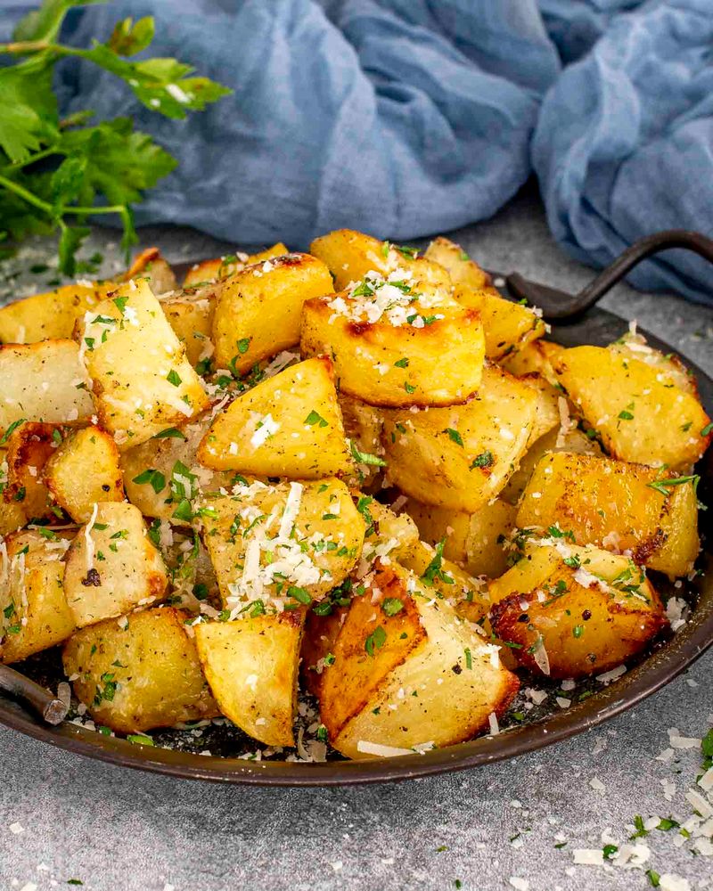 Parmesan Garlic Roasted Potato Bowls