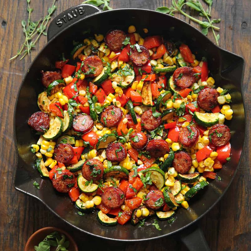 Sausage and Peppers Skillet