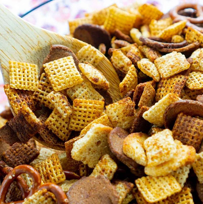 Homemade Chex Party Mix Baked in the Oven