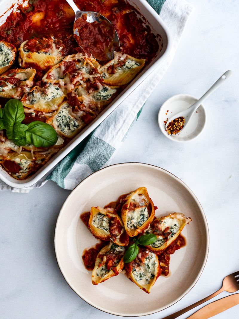 Spinach and Ricotta Stuffed Shells