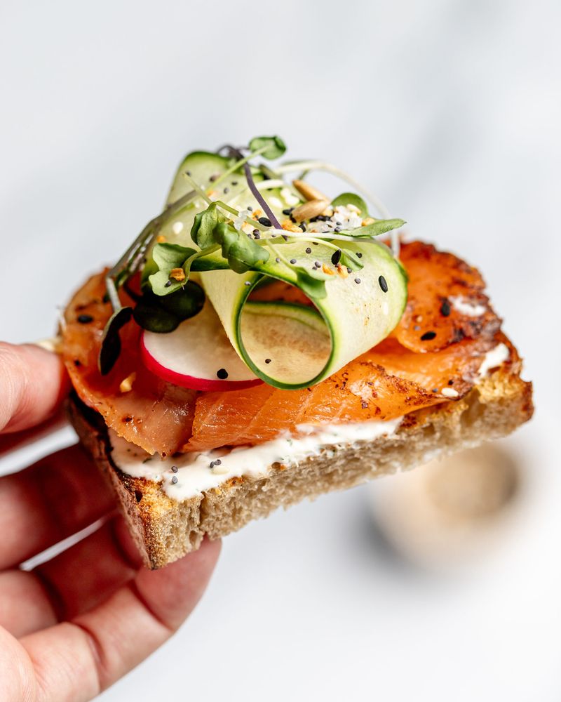 Smoked Salmon and Dill on Toast Points