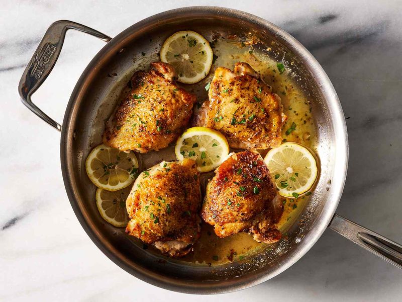 Baked Chicken Thighs With Lemon and Garlic
