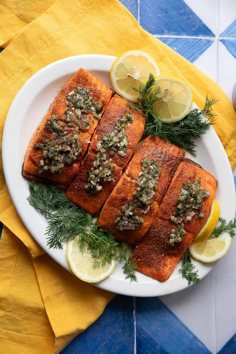 Salmon Filet With Lemon and Dill