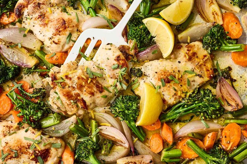 One-Pan Lemon Garlic Chicken and Veggies