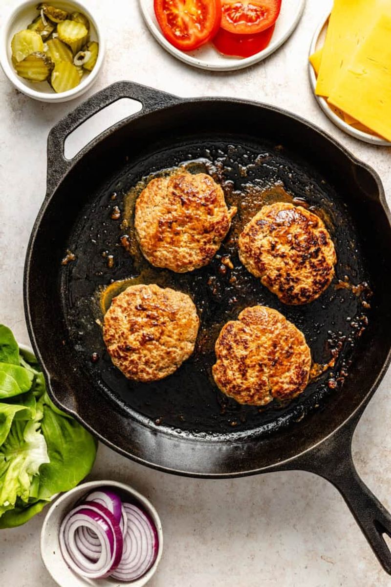 Skillet Turkey Burgers