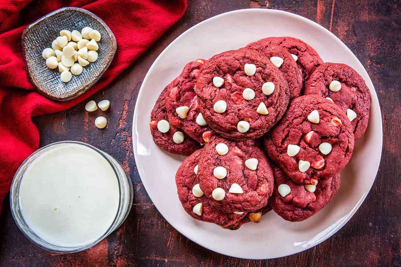 Red velvet cake mix cookies