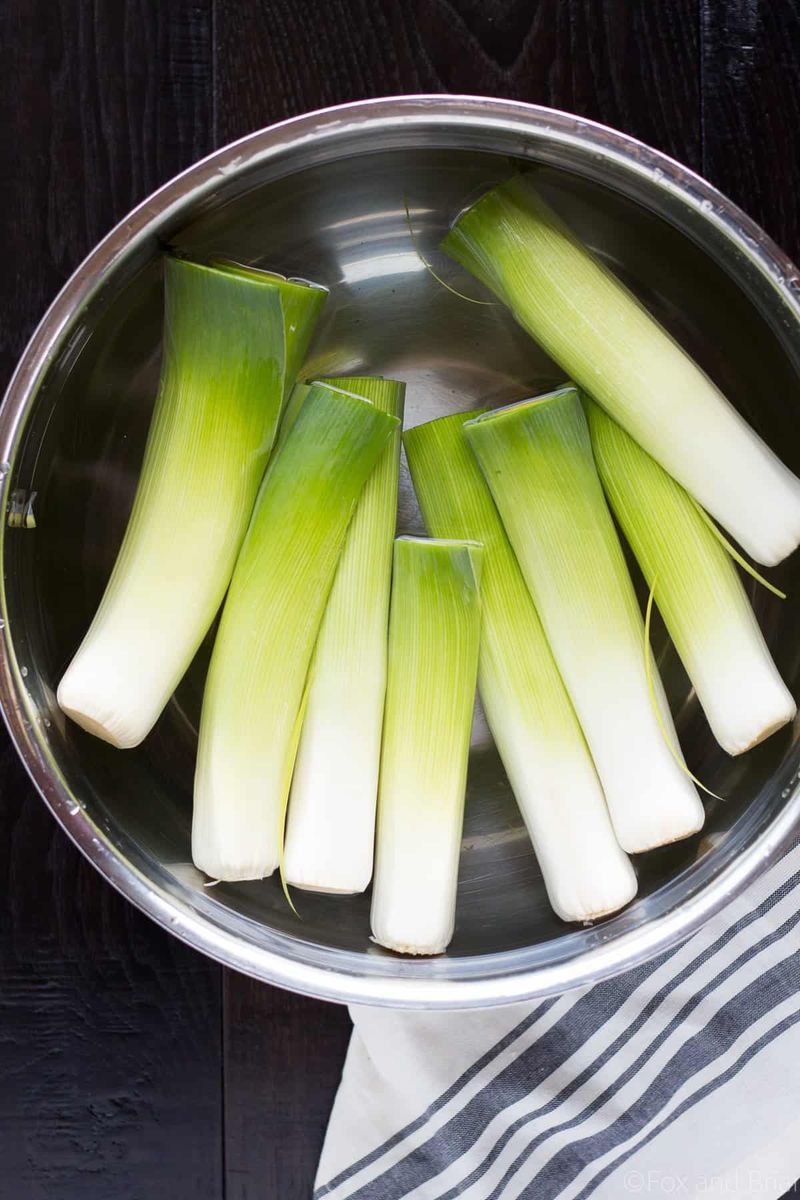 Braised leeks
