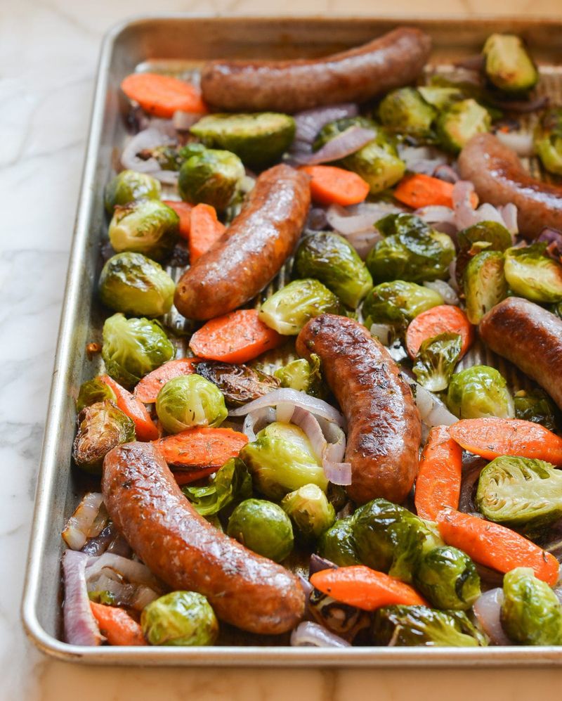 Sheet-Pan Sausage and Vegetables