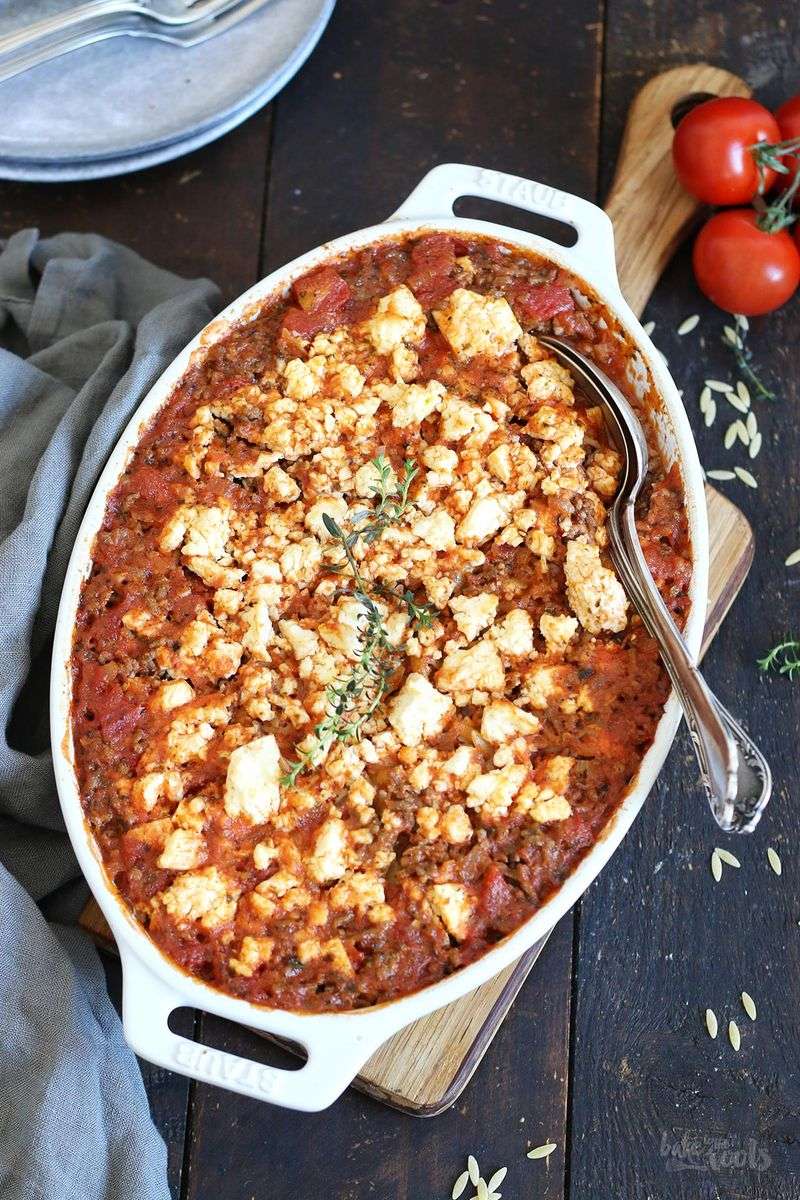 Greek-Inspired Beef Orzo Casserole