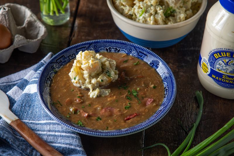 Gumbo with Potato Salad