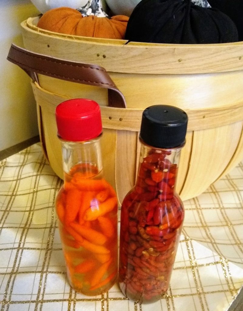 Pepper Vinegar On The Table