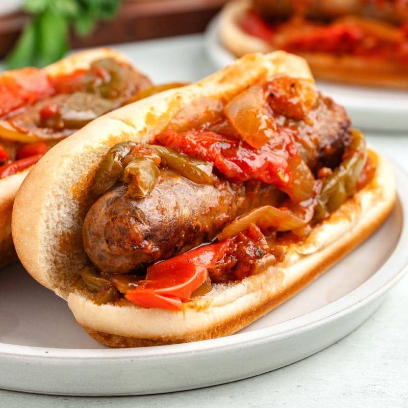 Slow-Cooker Sausage And Peppers
