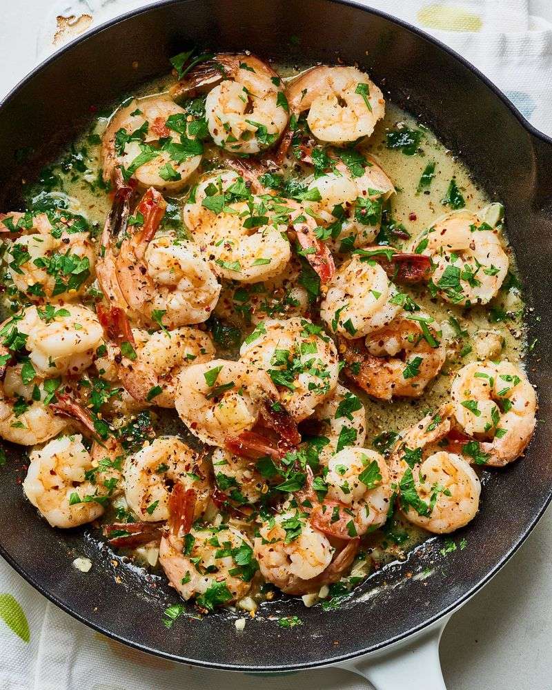 Garlic Butter Shrimp and Spinach