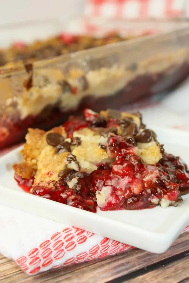 Raspberry Almond Dump Cake