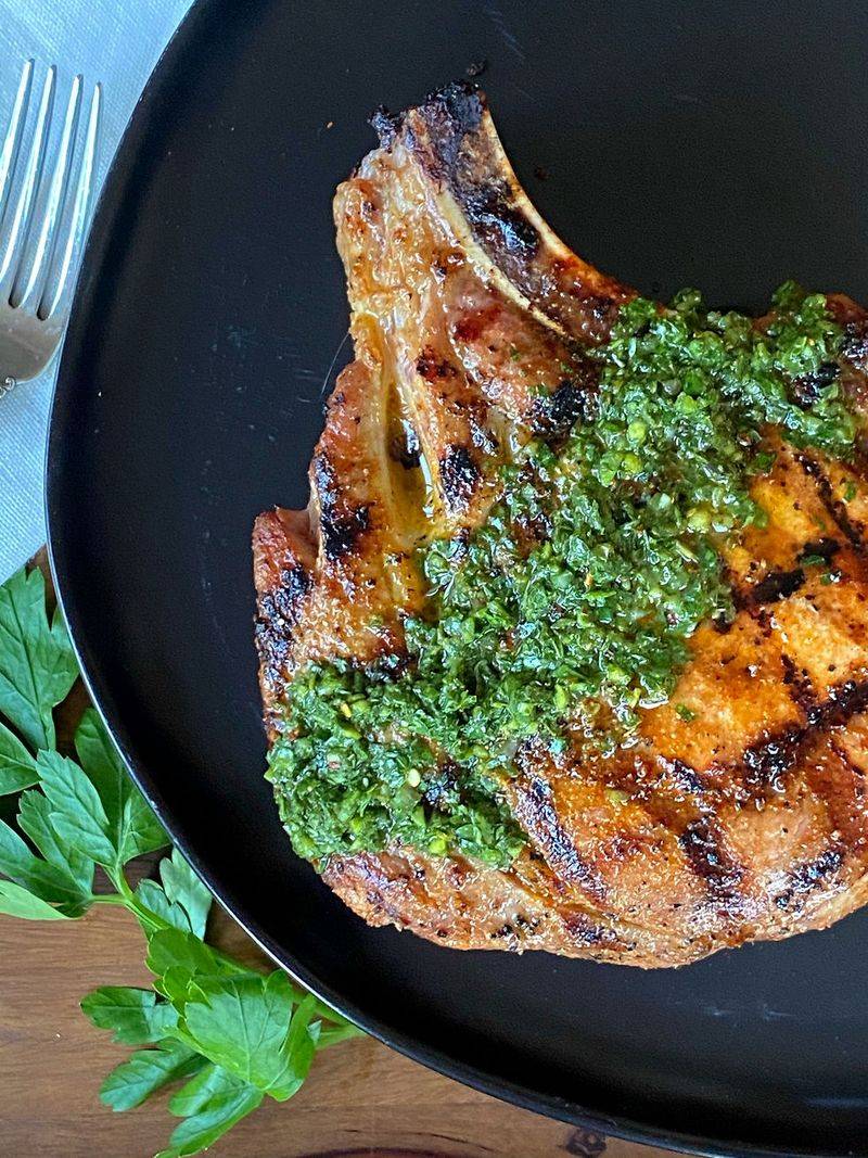 Grilled Chimichurri Pork Chops