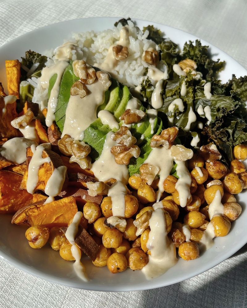 BBQ Chickpea Sweet Potato Bowls