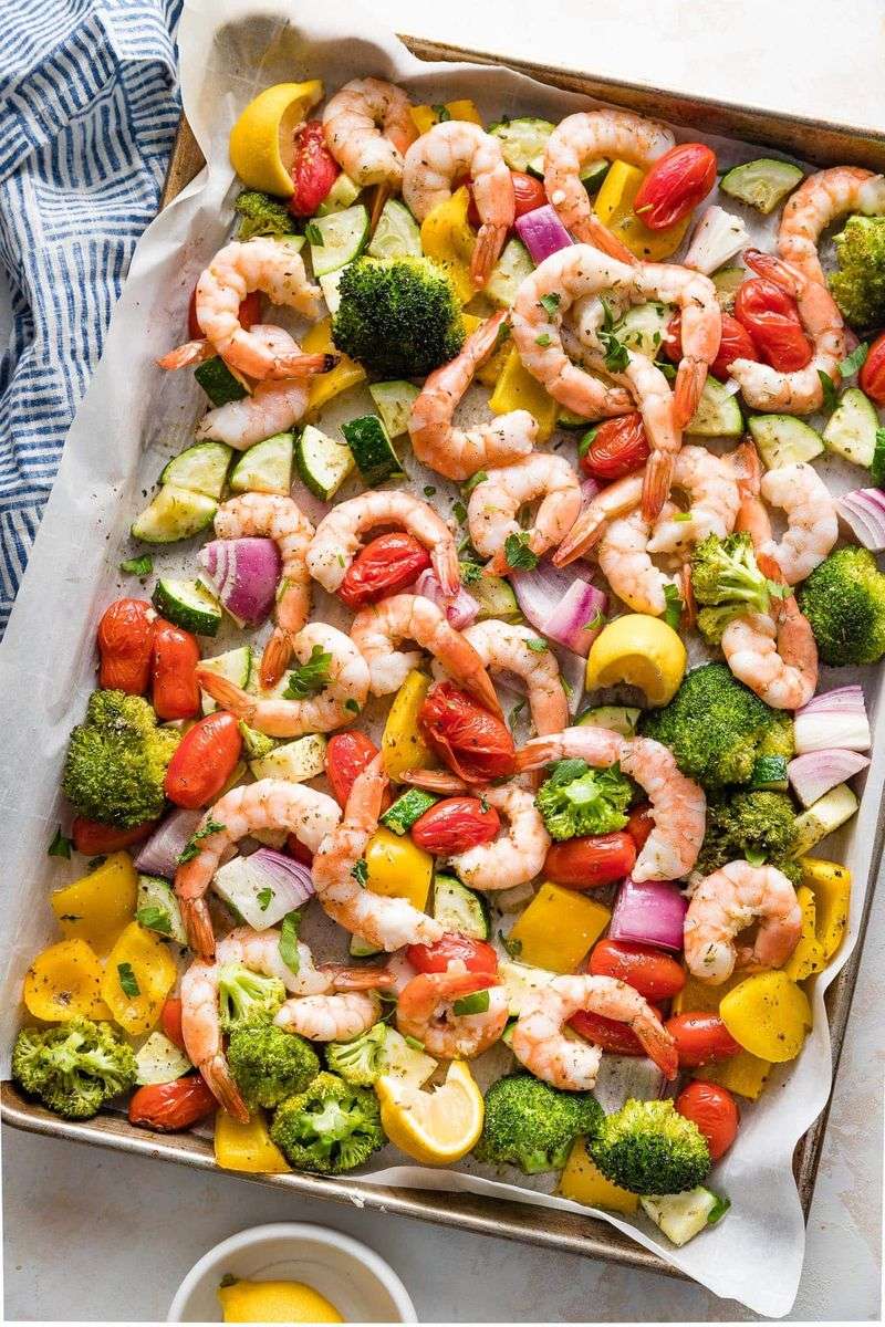 Sheet-Pan Shrimp and Vegetables
