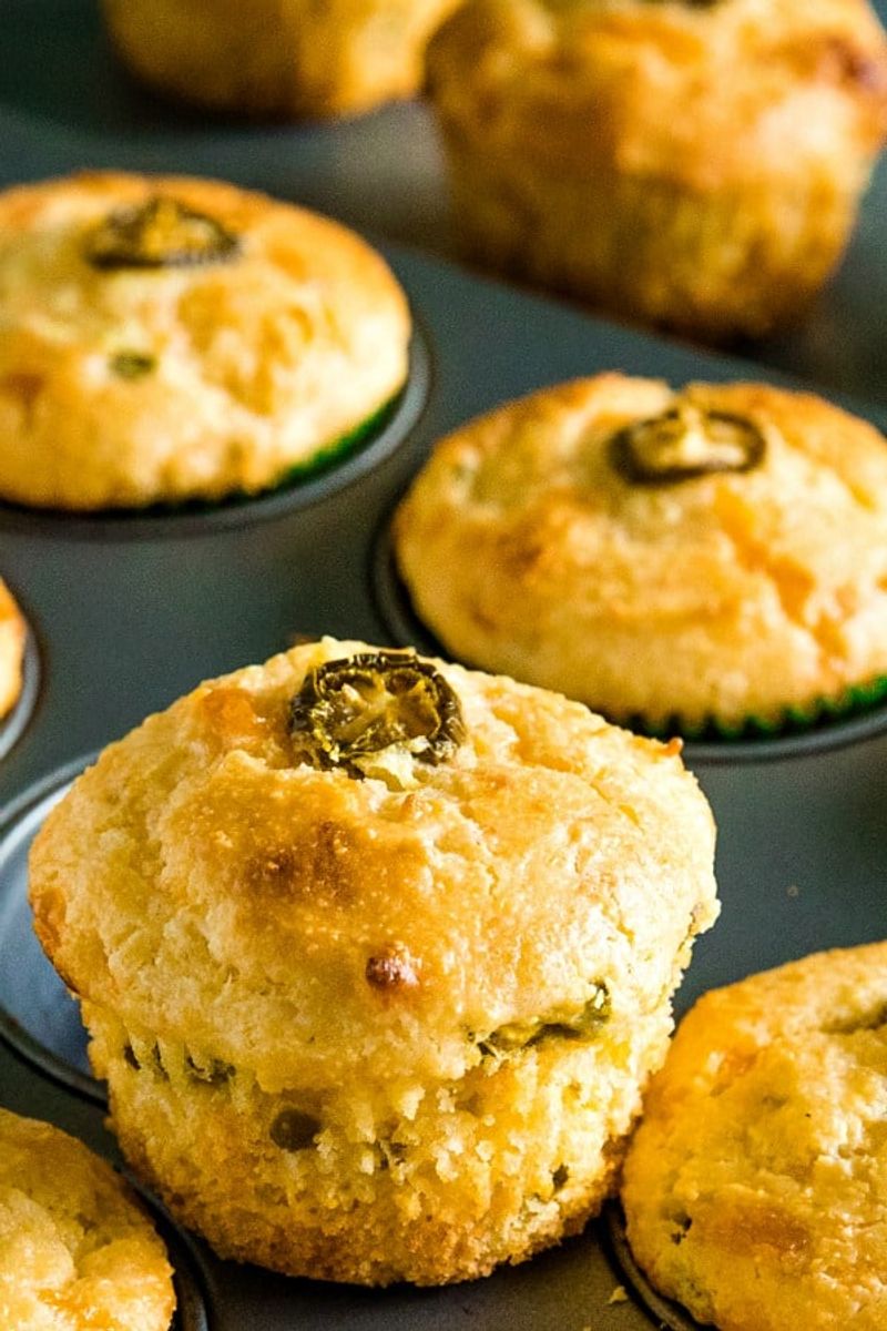 Cheddar Jalapeno Cornbread Muffins