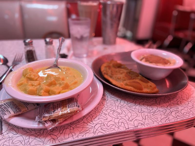 North Dakota - Kroll’s Diner Knoephla Soup with Bun