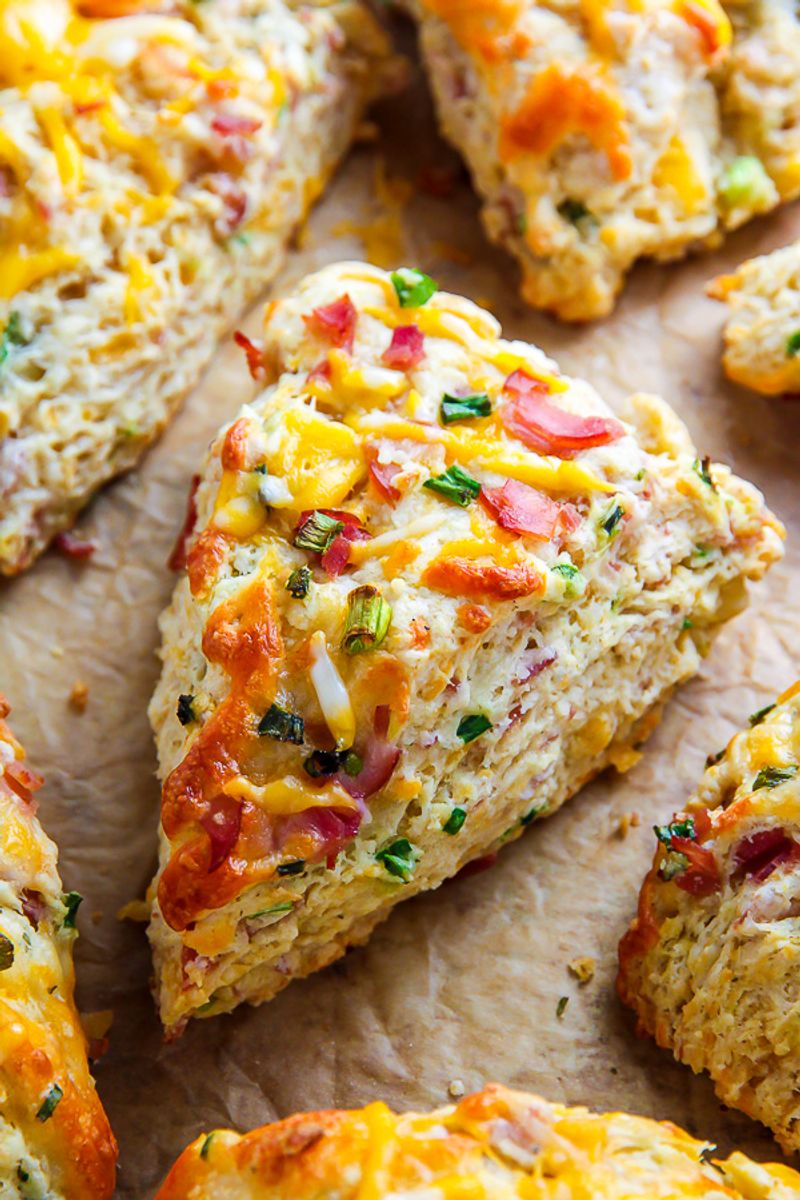 Ham and Cheddar Scones