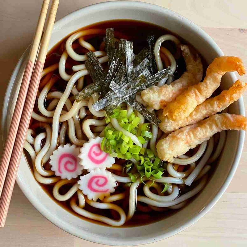 Instant Udon With Tempura