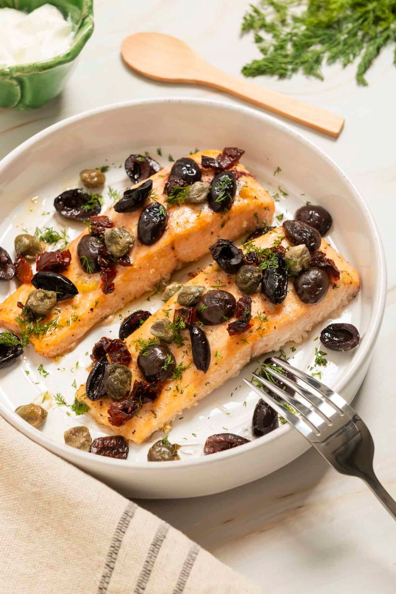 Day 12 - Baked Salmon with Olive Tapenade