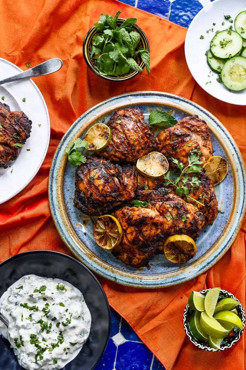 Tandoori Inspired Chicken with Cucumber Raita
