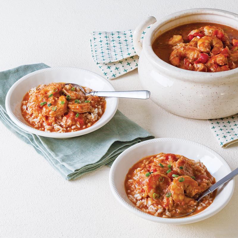 Courtbouillon (Fish or Shrimp) Over Rice