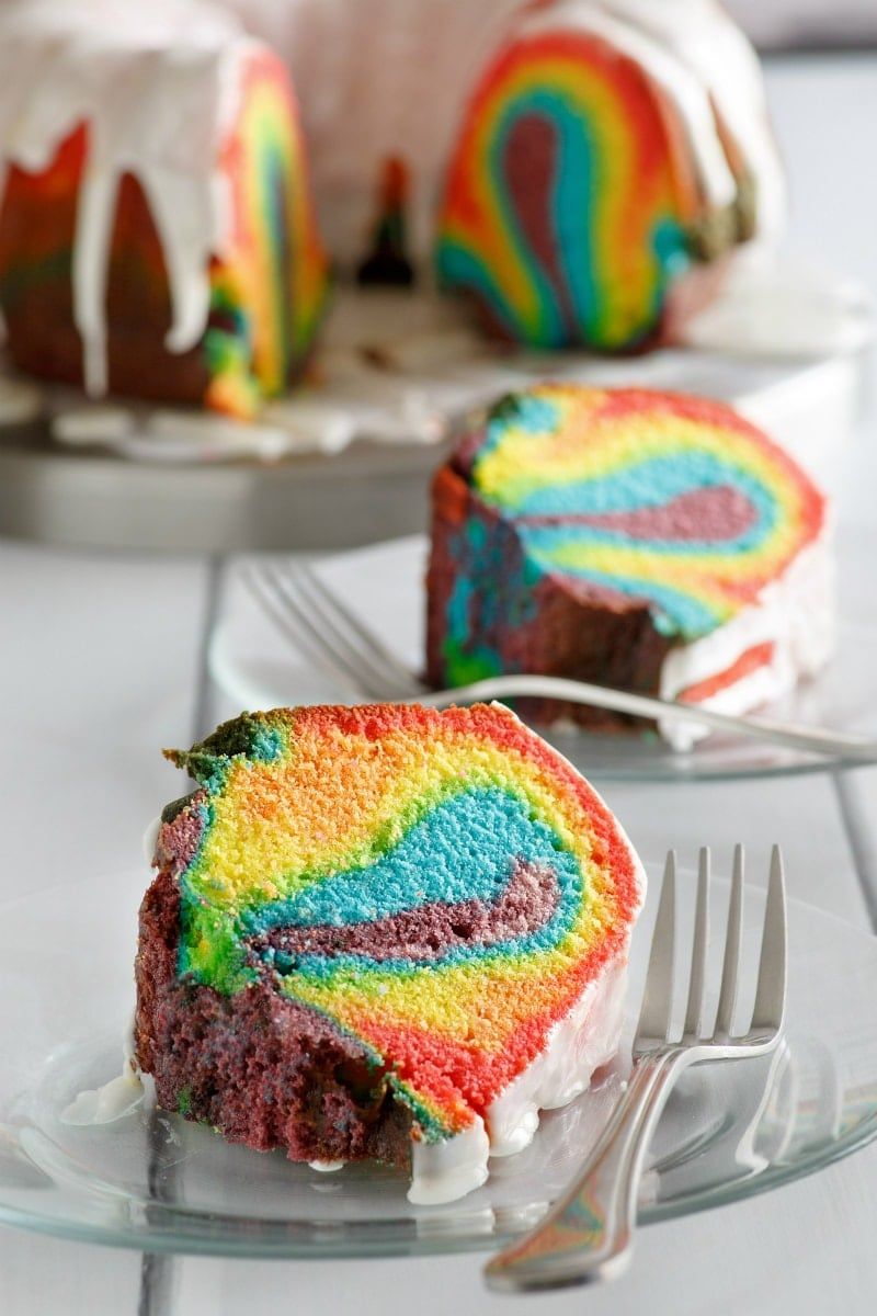 Tie-Dye Bundt Cake