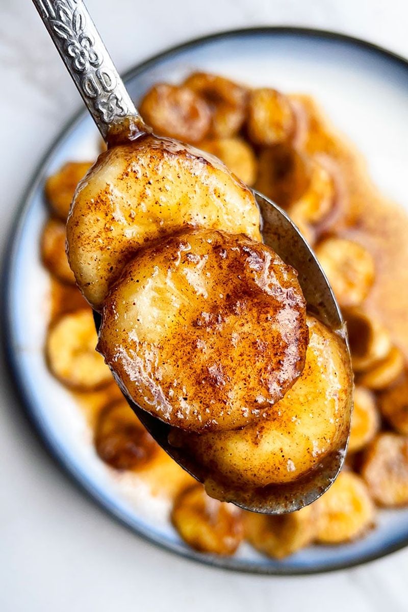 Fried caramelized bananas