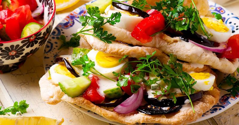 Israeli Sabich Sandwich