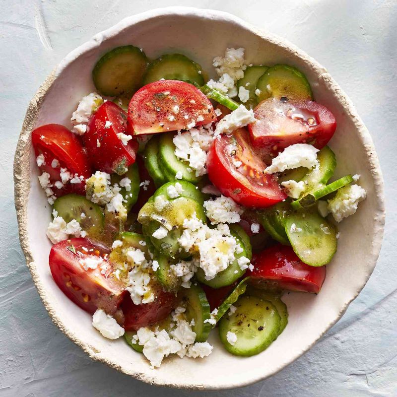 Cucumber and Tomato Feta Salad