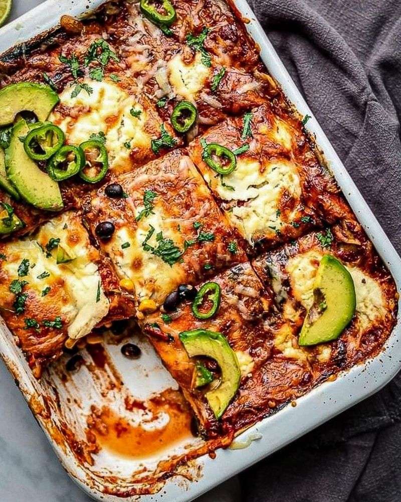 Easy Veggie Enchilada Casserole