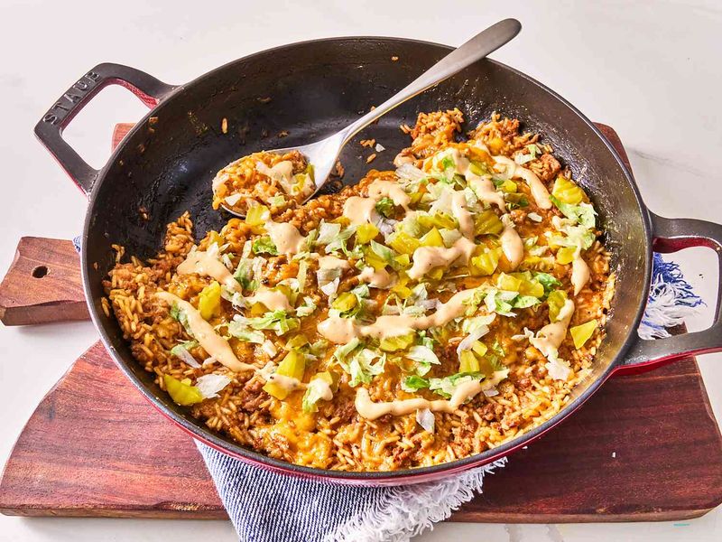 One-Pan Cheeseburger Skillet