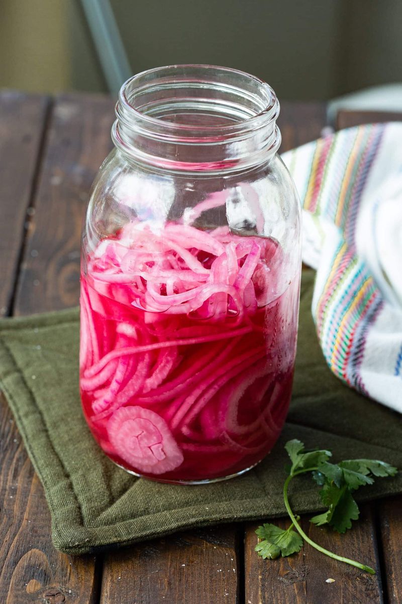 Pickled red onions