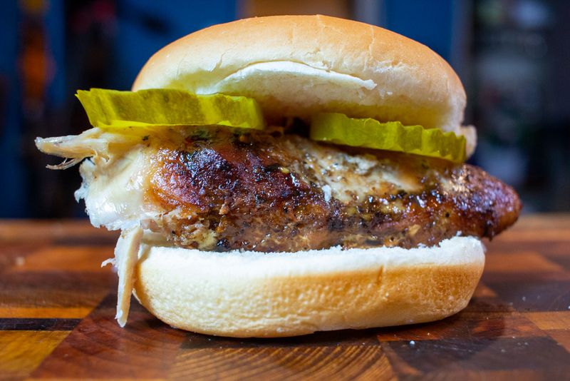 Alabama - Big Bob Gibson Bar-B-Q Smokehouse Burger with Alabama White Sauce Fries