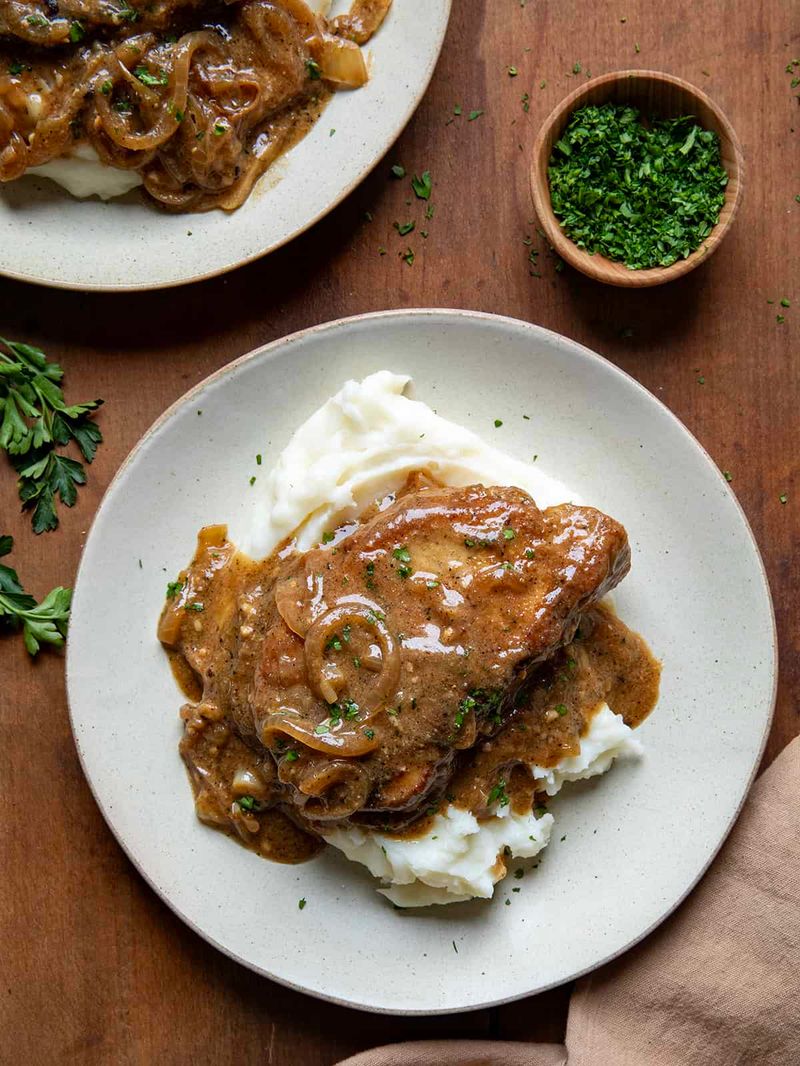 Smothered Pork Chops With Onion Gravy