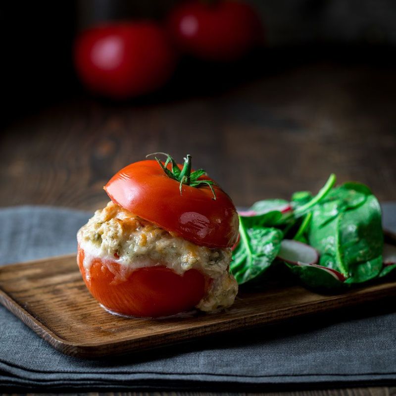 Mediterranean Tuna Stuffed Tomatoes