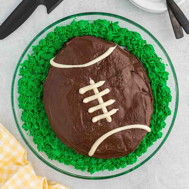 Football-Shaped Cake (No Special Pan Needed)